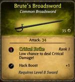 Brute's broadsword
