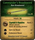 Commander's Broadsword Card