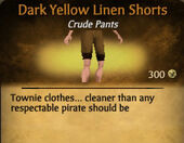 Dark Yellow Linen Shorts