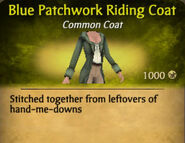 Blue Patchwork Riding Coat