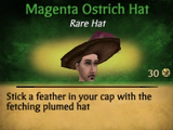 Magenta Ostrich Hat