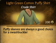 Light Green Darker Cotton Puffy Shirt