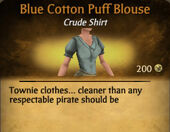 Blue Cotton Puff Blouse