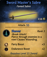 Sword Master's Sabre