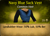 Navy blue sack vest clearer
