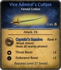 Vice Admiral's Cutlass Card