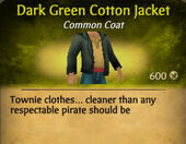 Dark Green Cotton Jacket