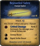 Bejeweled Sabre Updated Card