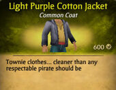 Light Purple Cotton Jacket
