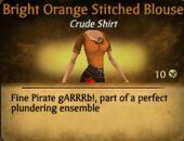 Bright Orange Stitched Blouse