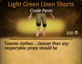 Light Green Linen Shorts