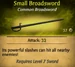 Small Broadsword