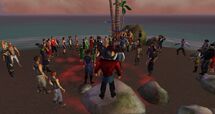 Gathering at Isla Tormenta (photo by Edward Mctimbers)