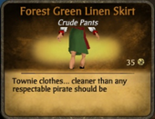 Forest Green Linen Skirt