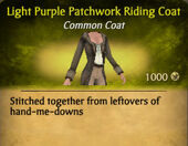 Light Purple Darker Patchwork Riding Coat