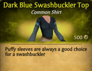 Dark Blue Swashbuckler Top