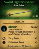 Sword Fighter's Sabre