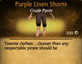 Purple Linen Shorts