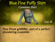 Blue Fine Puffy Shirt