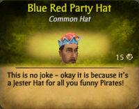 Blue red party hat