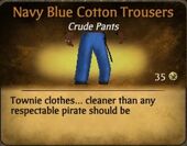 Navy Blue Cotton Trousers