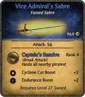 Vice Admiral's Sabre Card
