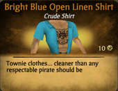 Bright blue open linen shirt - clearer