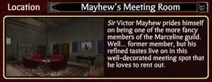 Mayhem's Meeting Room Card