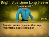 Bright Blue Linen Long Sleeve