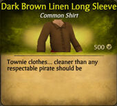 Dark Brown Linen Long Sleeve