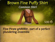 Brown Fine Puffy Shirt