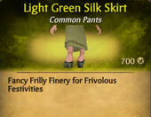 Light Green Darker Silk Skirt