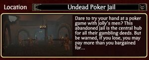 Undead Poker Jail Card