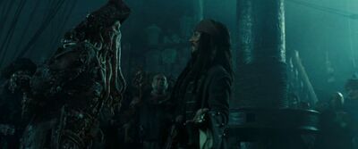 Davy Jones e Jack Sparrow trattano