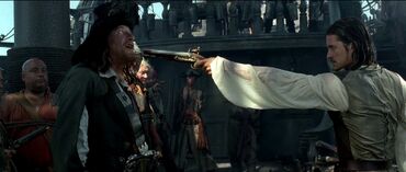 Barbossa si confronta con Will Turner