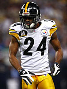 Pittsburgh Steelers cornerback Ike Taylor (24) wears a terrible