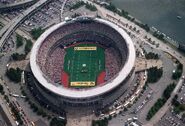 A view of Three Rivers Stadium from the sky