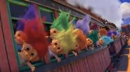 Troll dolls being portrayed as orphans in Toy Story 3.