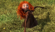 A young Princess Merida with her father's bow