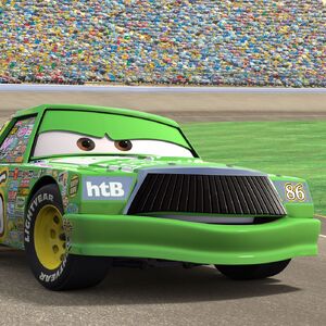 lightning mcqueen green car