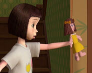 Sally in Hannah's hand