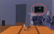 There is a picture of Luxo Jr. in the background in Tin Toy.