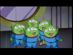 toy story green aliens meme