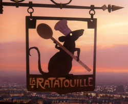 The sign of the bistro.