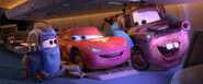 Cars 2 Lightning and Mater in airplane