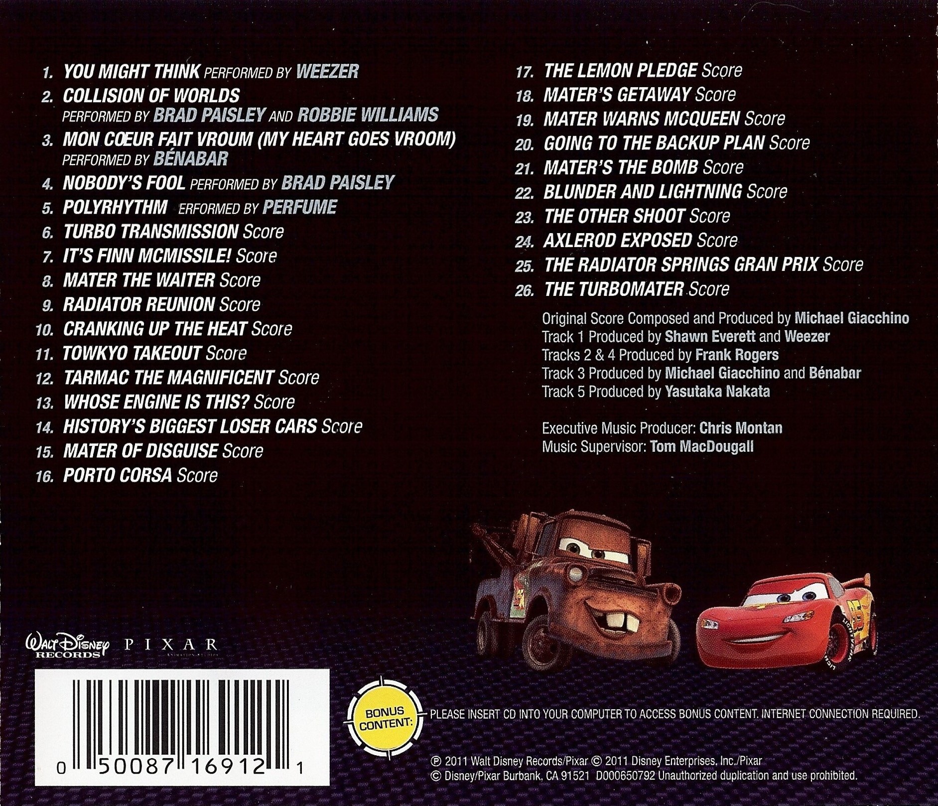 Cars 2 Soundtrack | Pixar Wiki | Fandom