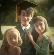 Molly attending Andy's high school graduation