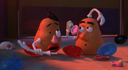 Mr. and Mrs. Potato Head's parts get mixed up