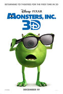 Monsters, Inc. 3D poster.