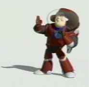 An early version of Buzz (Originally named Tempas From Morph) in the early animation test footage